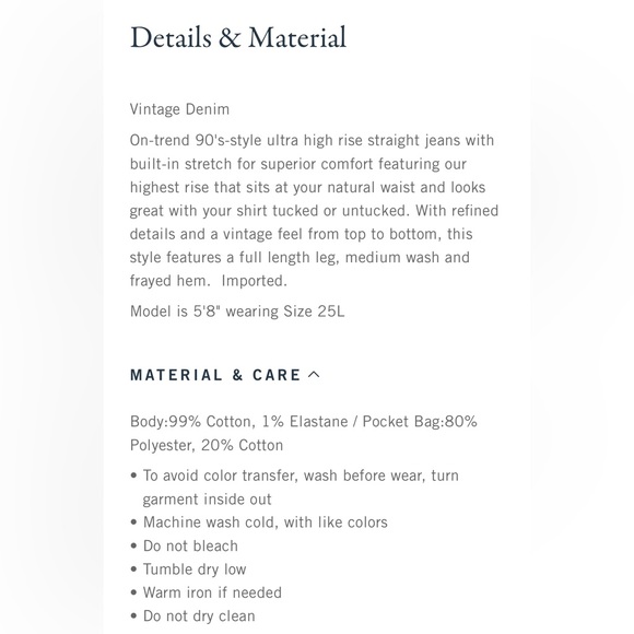 Abercrombie High Rise 90s Denim - Picture 8 of 8